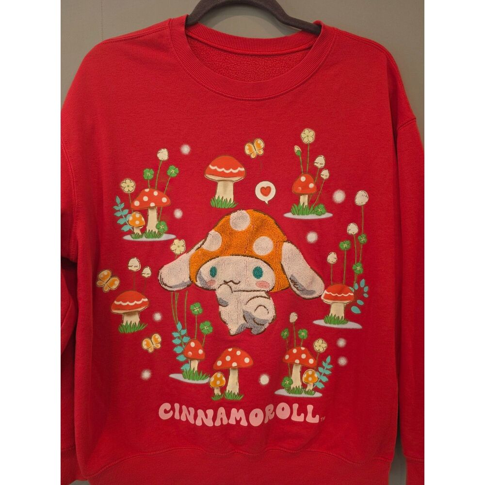 Sanrio Cinnamoroll Mushroom Chenille Patch Sweatshirt Md/Lg